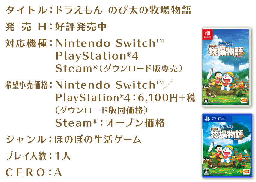 スペック Nintendo Switch／PS4